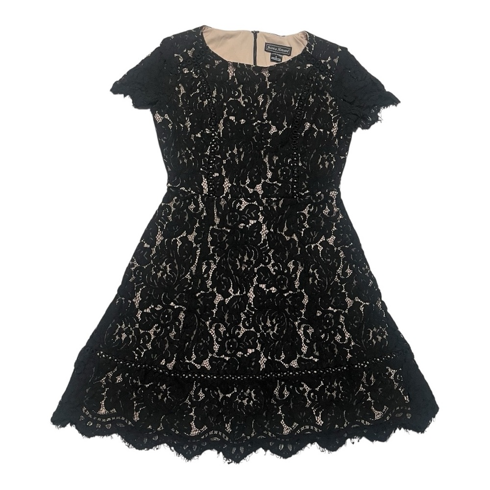 Elegant Black Lace Dress‎ - Size 6